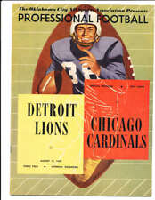 8/15 1959 Detroit Lions vs Chicago Cardinals NFL program played in norman ok bx3 picture