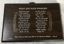 Vintage God Plaque “What God has promised” 1974 9x6 inches Christian picture