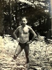 1970s Handsome Shirtless Man Trunks Bulge Beefcake Guy Gay Int VINTAGE OLD PHOTO picture