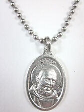 St Padre Pio Medal Italy Pendant Necklace 24