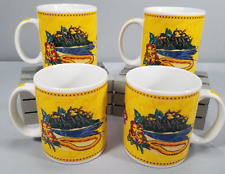 Hawaiian Islands Coffee Mugs Cups Souvenir Floral Lei Hilo Hattie Y2K Set (4) picture