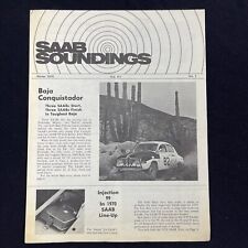 Vintage 1970 Saab Soundings Magazine Rally Racing Brochure Car Info News Baja picture