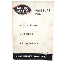 Vintage Mirro-Matic Pressure Pan Economy Model Directions Recipes Book Only picture