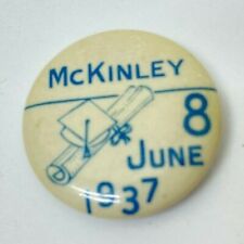 Vintage McKinley School Button 1938 picture