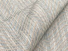 Vervain Textured Herringbone Weave Uphol Fabric- Dromedary Woven / Aqua 3.15 yds picture