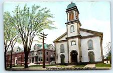 BATH, ME Maine ~ ST. MARY'S CATHOLIC CHURCH  c1910s  Sagadahoc County Postcard picture