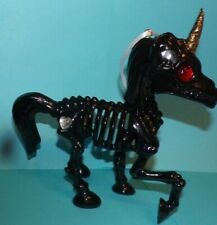 BLACK Unicorn Extra Large SKELETON Figurine Artesian Ornament Unique  picture