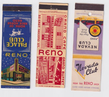 Old 1940's RENO, Nevada gaming matchcovers - w/  picture