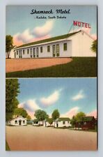 Kadoka SD-South Dakota, Shamrock Motel, Advertising, Antique Vintage Postcard picture