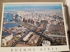 Buenos Aires Modern Postcard Aerial View unposted Continental size Argentina  picture