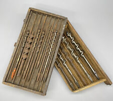 Vintage Irwin Bit Co. 13 Piece Auger Set in Original Wood Box Drill Bits *Read* picture