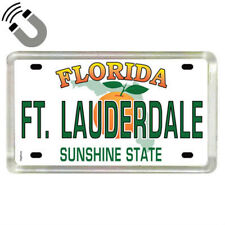 Ft. Lauderdale Florida License Plate Acrylic Small Fridge Souvenir Magnet 2