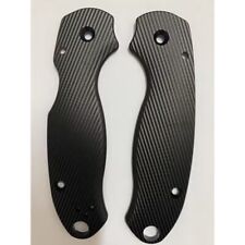 1 Pair Twill Aluminum Alloy Grip Handle Scales for Spyderco C223 Para3 Knives picture