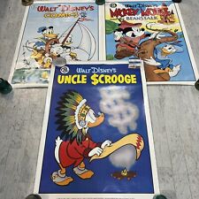 Vtg Walt Disney Poster 1986 Donald Duck Mickey Mouse Huey Dewey Louis Scrooge picture