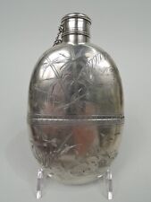Gorham Flask 20 Antique Aesthetic Japonesque American Sterling Silver 1878 picture