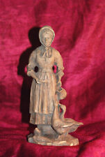 OLD VINTAGE OAK WOOD LITHUANIAN FIGURINE ORIGINAL figurine picture