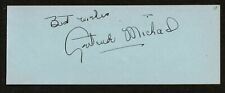Gertrude Michael d1964 signed autograph 2x5 cut Actress Murder at the Vanities picture