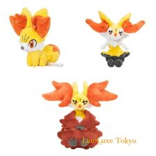 Pokemon Plush Sitting Cuties Fennekin Braixen Delphox Stuffed Toy Japan Set of 3 picture