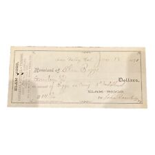 1892 Antique Cash Check to General Store Hardware Receipt $14.60 Elam Biggs picture