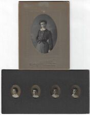 Woman Lydia E Jewett Card Photo and Framed Miniature Photos Cortwright Owego NY picture