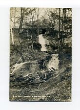 West Lebanon & Hanover Road NH 1913  RPPC photo postcard, bridge & falls picture