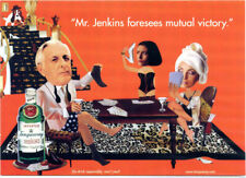 TANQUERAY GIN-ADVERTISING POSTCARD-1997-MR JENKINS PLAYS STRIP POKER--FREE SHIP picture