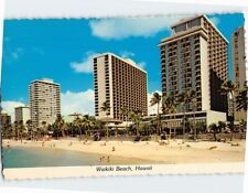 Postcard Beach Scene Waikiki Beach Hawaii USA picture