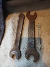3 Antique Vintage Steel Nut Wrenches Car Truck Automotive Home picture