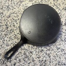 RESTORED* Vintage Wapak Cast Iron Skillet #5 Straight Block logo with Heat Ring picture