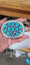 Vintage tommy moore Sterling Silver And Turquoise Buckle picture