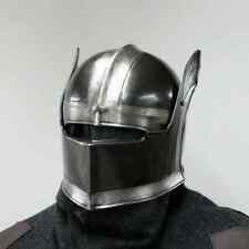 18GA Steel Blackened Medieval Dark knight Sallet Helmet German gift picture