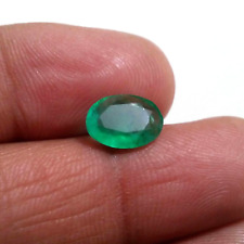 Attractive Zambian Emerald Faceted Oval Shape 2.35 Crt Top Green Loose Gemstone picture