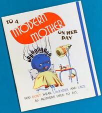 Vintage 1938 MOTHER’S DAY greeting card: modern mom, old-fashioned love picture