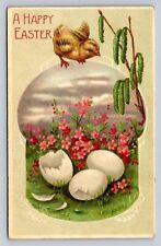 c1910 Fantasy Chick Flowers Germany Eggs Easter  P35 picture