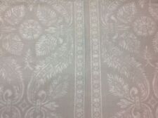 Vervain Fabric- 100% Linen Damask Scroll- Chapelle/Linen- REMNANT (46