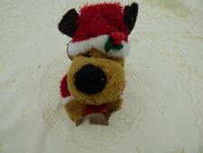 Gemmy Christmas Dancing Tinsel Plush Reindeer 2002 vintage 7 in. tall picture