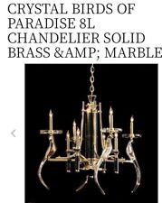 Designer rare brass and marble birds of paradise  chandelier  picture