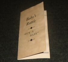 Rare Baby's Rattle Fishing Lure Box Vintage Original Paperwork, Wisconsin ?? picture
