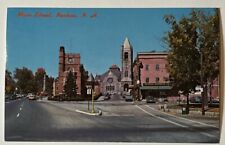 Vintage Cars & Store, Mid Century Postcard, Main Street, Nashua New Hampshire picture