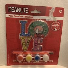 PEANUTS Snoopy Suncatcher Kit PAINT YOUR OWN Christmas Wreath LOVE  picture