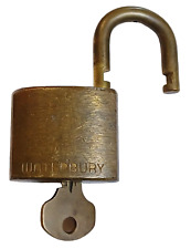 Vintage U.S. Waterbury Lock With Original Key picture