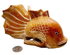Hand Carved Wood Japanese Goldfish picture