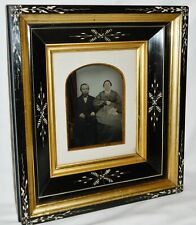 NICE 1870 Victorian EASTLAKE Ebony Antique Portrait Frame FULL Plate Tintype picture