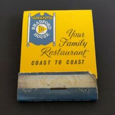 Vintage Matchbook Grants Bradford House Family Restaurant ~ Buck Night picture