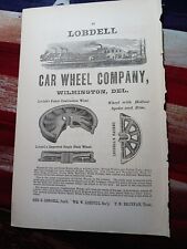 1875 Print Ad LOBDELL CAR WHEEL COMPANY Wilmington Delaware Railroad Car Wheels  picture