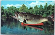 Postcard - Big One Got Away - Fish & Fisherman Print picture