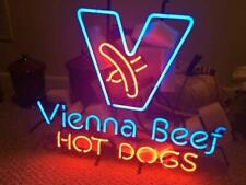New Vienna Beef Hot Dogs Store Open Decor Artwork Lamp Neon Light Sign 20