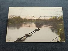 Postcard IA Iowa Riverside Washington County Twilight On English River Bridge picture