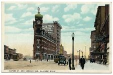 Antique Postcard Lapeer Street & Genesee Avenue Saginaw Michigan MI picture