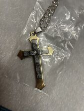 Stainless Steel Cross And Chain “Our Father” In Spanish picture